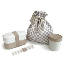 다소다 밤부 도시락통 세트, 브라운 세트