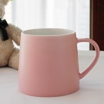 보틀 무광 머그 칼라 6종 컵 머그잔 인쇄 주문제작, 보틀 무광 핑크 머그