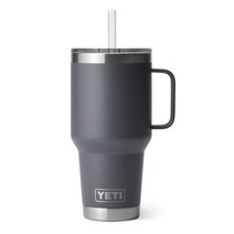 예티 빨대 스트로우 손잡이 핸들 텀블러, 35oz, 차콜, 1개