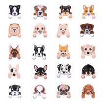 20종 강아지 멍멍이 와펜 자수 빈티지 캐릭터 패치 DIY 옷 리폼 포켓 주머니 연출