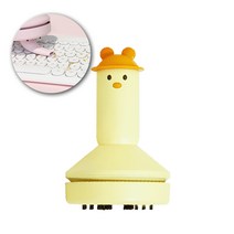 책상 위 인테리어 오리꽥꽥이 데스크탑 무선진공청소기! 지우개가루 키보드청소, 오리503_핑크