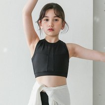 요가피기 YP60120 클래식 브라탑 블랙 키즈 어린이 아동복 필라테스 요가복