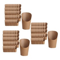 GHSHOP 빵 가게 결혼식을 위한 150x 아이스크림 컵 크래프트 종이컵 홀더, 8.5x6x13CM, 갈색, 크라프트 지