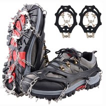 볼라니 24point 등산 고강도 스테인레스 아이젠 얼음낚시, 검정