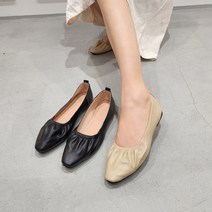 슈즈마켓 밍키 주름 포인트 플랫슈즈 단화 로퍼