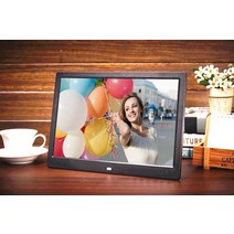 디지털액자 15 인치 화면 LED 백라이트 HD 1280 800 디지털 사진 프레임 전자 앨범 전자액자, 검정, 미국 플러그