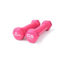 이지홈트 PVC 컬러 아령 세트, 핑크, 2개, 0.5kg