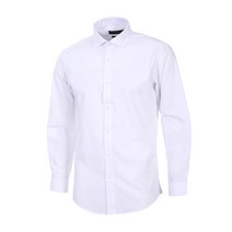 로베르타디까메리노 남성용 TR 솔리드 버튼다운 화이트 슬림핏 긴소매 셔츠 RL4-452-1