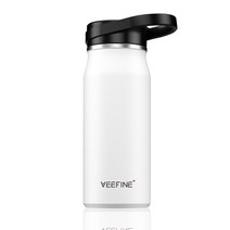 VEEFINE 스테인리스 스틸 리유저블 보온텀블러, 화이트, 591.5ml