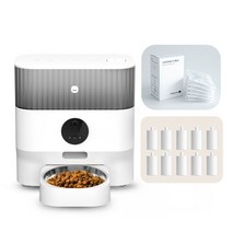 헤이홈 IoT 반려동물 스마트 펫 자동 급식기, 펫급식기+받침대연장 50mm+제습제, 혼합색상