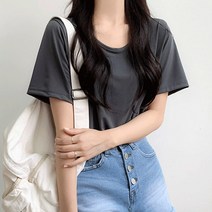 박남매 / (1+1) 폭염대비! 깊은U넥 쿨링원단 반팔 티셔츠