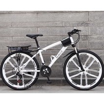 Bonoz 자전거 로드자전거 화이트 그레이 30단, 화이트-텐 블레이드 휠 26인치 30단