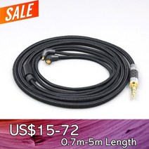 슈퍼 소프트 헤드폰 나일론 OFC 케이블 에티모틱 ER4SR ER4XR ER3XR ER3SE ER2XR ER2SE LN007512, 3.5mm 3 pole, 1.6m, 1개