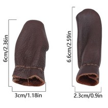 가죽공예 바늘 가죽바늘 엄지 검지 손가락 보호대 안전한 가죽 펠팅 골무 보호 가드 손 공예 자수 1 개1 쌍, [03] 1pair