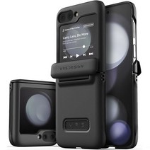 VRS DESIGN Terra Guard 모던 갤럭시 Z 플립 5 5G 폰 케이스(2023) 프리미엄 깔끔한 반자동 힌지 보호 케이스(매트 블랙)