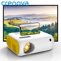 crenova 미니 프로젝터 지원 풀 hd 1080p 3d 비디오 홈 시어터 휴대용 led 안 드 로이드 proyector 480p 네이티브, 스페인, 미러링 버전