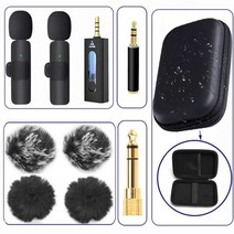 2022 무선 3.5mm 라발리에 옷깃 소음 감소 마이크 카메라 aux 스피커 확성기용 무지향성 콘덴서 마이크 k35, 1to2-4ball-1bag-1C1P