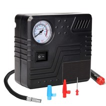 아날로그 디스플레이 TE-0D로 휴대용 공기 압축기 펌프 150 PSI-DC 12V 자동 타이어 팽창기 게이지 자동차 펌프, 검정