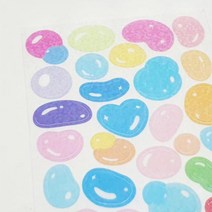 반투명 젤리 버블 물방울 스티커 1장 다꾸 팬시 인스