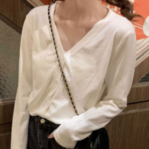 오너클랜 데일리 여자 브이넥 가디건 가을 사무실 데이트 코디