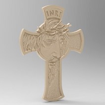 십자가 예수님 3D STL 모델 종교 CNC 라우터 Artcam 열망 Cut3d 프린터 Bas Relief_04, 한개옵션0