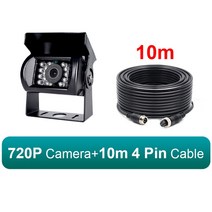 AHD 주차 보조 트럭 백업 카메라 LED IR 야간 투시경 후방 트레일러 RV용 1080P, 720P With 10M-4Pin, 06 720P With 10M-4Pin