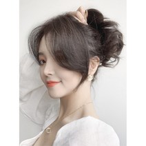 MoMoWig 100% 인모 여성가발 옆머리 가발 사이드뱅 자연스러운 연출 [BCL106], 레드브라운, 1개