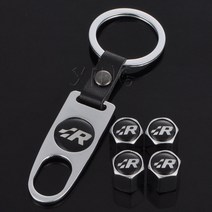 자동차부품 자동차 타이어 밸브 캡 에어 스템 폭스바겐용 방진 커버 GR SR R 레이싱 골프 4 5 6 MK7 GTI 투, 02 Silver 2