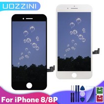AAA + 품질 iPhone8 8 Plus LCD 화면 100% 디스플레이 죽은 픽셀 교체 없는 판텔라 아이폰 플러스 디스플레이 선물, 블랙