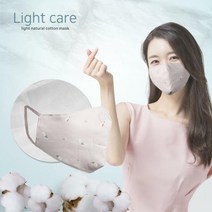 [싼딜]Light care 3중필터 순면마스크, 4_별패턴 3겹 면마스크(그레이)/1266917