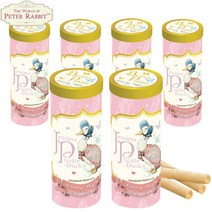 예이니식품 피터래빗 럭셔리 웨이퍼 롤 바닐라(새제품) 한정행사 6개(100gx6개) 과자쿠키웨하스스틱, 100g