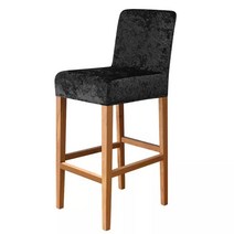 원형스툴커버 의자천갈이 회전 소파 시트 리폼 벨벳 바 의자 의자 커버 스판덱스 스트레치, 검은색, 1 조각