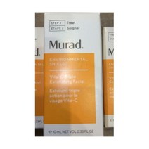 모공크림 Murad Environmental Shield Vita C Triple Exfoliating Facial 0.33 온스(1온스=약30g) /10ml D1G1, 1개