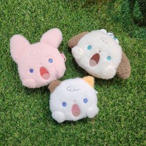 힘내 응원인형 페이스 파우치 키링 가방고리 인형 응원요정