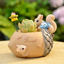ROOGO 루고 화분 다람쥐 파티 도토리냠냠