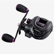 새총 낚시 릴 바다 민물 스피닝 전동 낚시 Baitcasting 릴 모든 금속 스풀 18 + 1BB 10kg/22LB 드래그, 02 Black-Purple 1_02 오른손