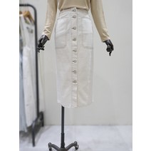 [써스데이아일랜드] 아웃포켓 H라인 데님 스커트 T226MSK136W