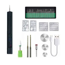 미니 그라인더 기계 USB 충전 가변 속도 회전 공구 키트 나무 DIY 전동 샌딩/연마용 상품, [02] black
