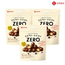 롯데 제로 크런치 초코볼 34g무배 초콜릿 간식 과자, 3개, 34g
