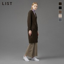 LIST_02 [리스트] 벨티드 브이넥 롱 니트 가디건_TSKCDL82510