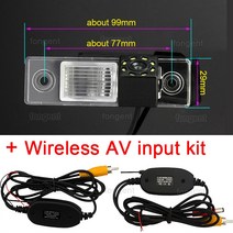 자동차 후면보기 후방 주차 카메라 모니터 CHEVROLET EPICA/LOVA/AVEO/CAPTIVA/CRUZE/LACETTI HRV/SPARK 무선, 04 8led Wireless