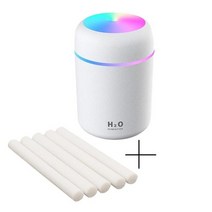 휴대용 가습기 300ml 초음파 아로마 에센셜 오일 디퓨저 USB 쿨 미스트 메이커 정수기 아로마 테라피 자동차 홈, 하얀