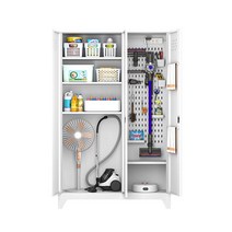 청소도구 보관함 캐비닛 철제 수납함 청소용품 용구함 도구함, 1.2mm, 소형 - 185cmx가로42cm