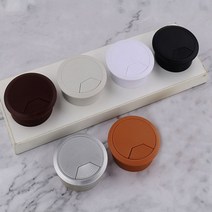 테이블 회전형 전선탭_50mm 미끄럼방지 커버 타공캡, 흰색