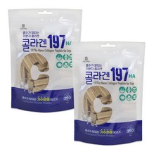 강아지 콜라겐 간식 콜라겐 197 가수분해껌 피부 모질 관절건강 미디움 240g x 2개, 단품