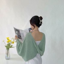 메이블 / 양면 꼬임 입술넥 니트 6color