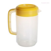 음료디스펜서 피쳐 물 Carafes 대용량 재사용 비 독성 냉수 주전자 플라스틱 소재 병 5 색, 04 Yellow