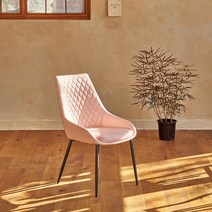 가구앤하우스 다이야 DIY 이탈리아 고급 럭셔리 인테리어 디자인 식탁 테이블 의자(4colors), 다이야 철제의자(핑크PU)