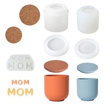 MOM 문자 금형 모양 틀 몰드 입체 모양틀 미니멀리스트 양초 항아리 실리콘 수제 어머니 날 선물 만들기 홈 데코 두 글꼴, LZ0590 Kit