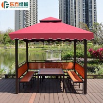 정자 원두막 파고라 야외 옥상 테라스 정원 제작 정원소품, 단일사이즈, 3×3 텐트